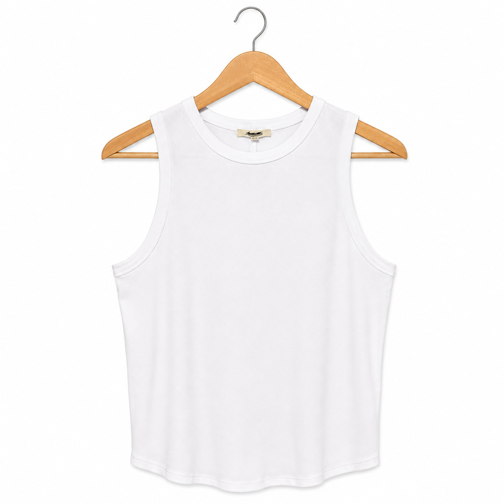 Madewell Ribbed Cutaway Tank Top Womens XL White Ribbed Clean Girl Neutral NWT
